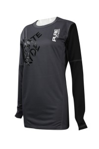 W205 訂製個人功能性運動衫款式 設計拼色款功能性運動衫 室內單車運動衫 功能性運動衫製造商     黑色